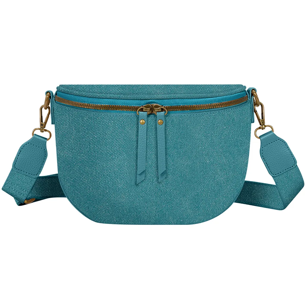 Petit sac turquoise Luna Gallantry en textile avec sangle réglable
