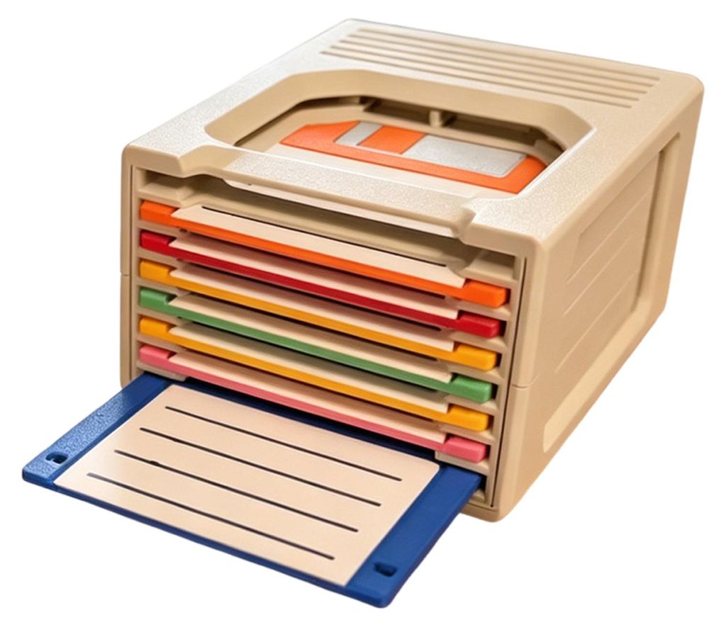 1 Set Retro Tech Disketten-Untersetzer mit Halter, 3D-gedruckte Getränkematten im Kartenstil für Schreibtisch und Zuhause, hitzebeständig, einzi...