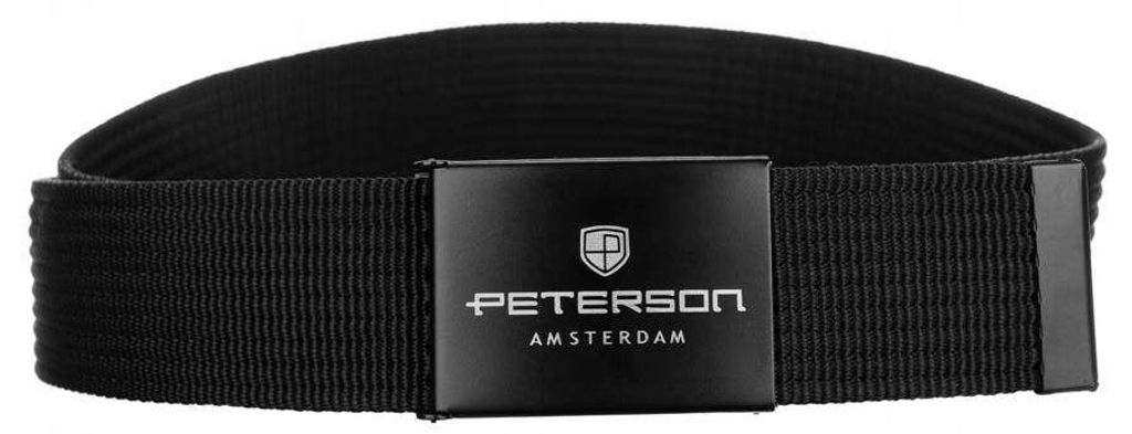 Peterson | Schwarzer Herrengürtel aus Gurtband - 115 cm