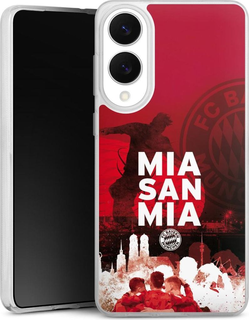DeinDesign Handyhülle für Samsung Galaxy S25 Edge Silikon Hülle Case Smartphone Schutzhülle FC Bayern München FCB Mia San Mia