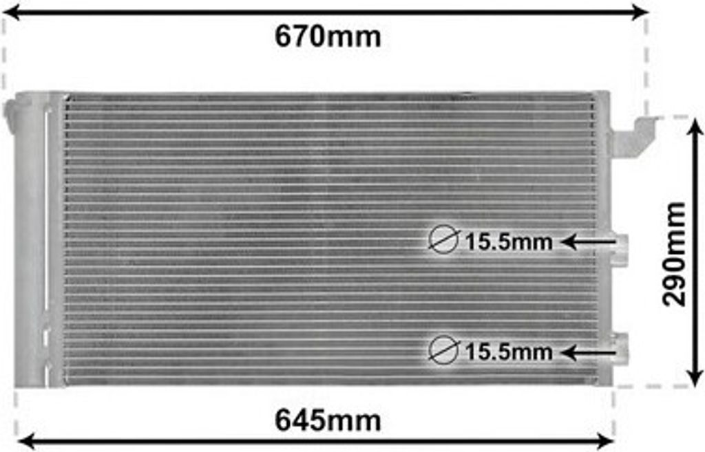 VAN WEZEL 17005406 Kondensator Klimaanlage Klimakondensator für FIAT PANDA (169) +Trockner