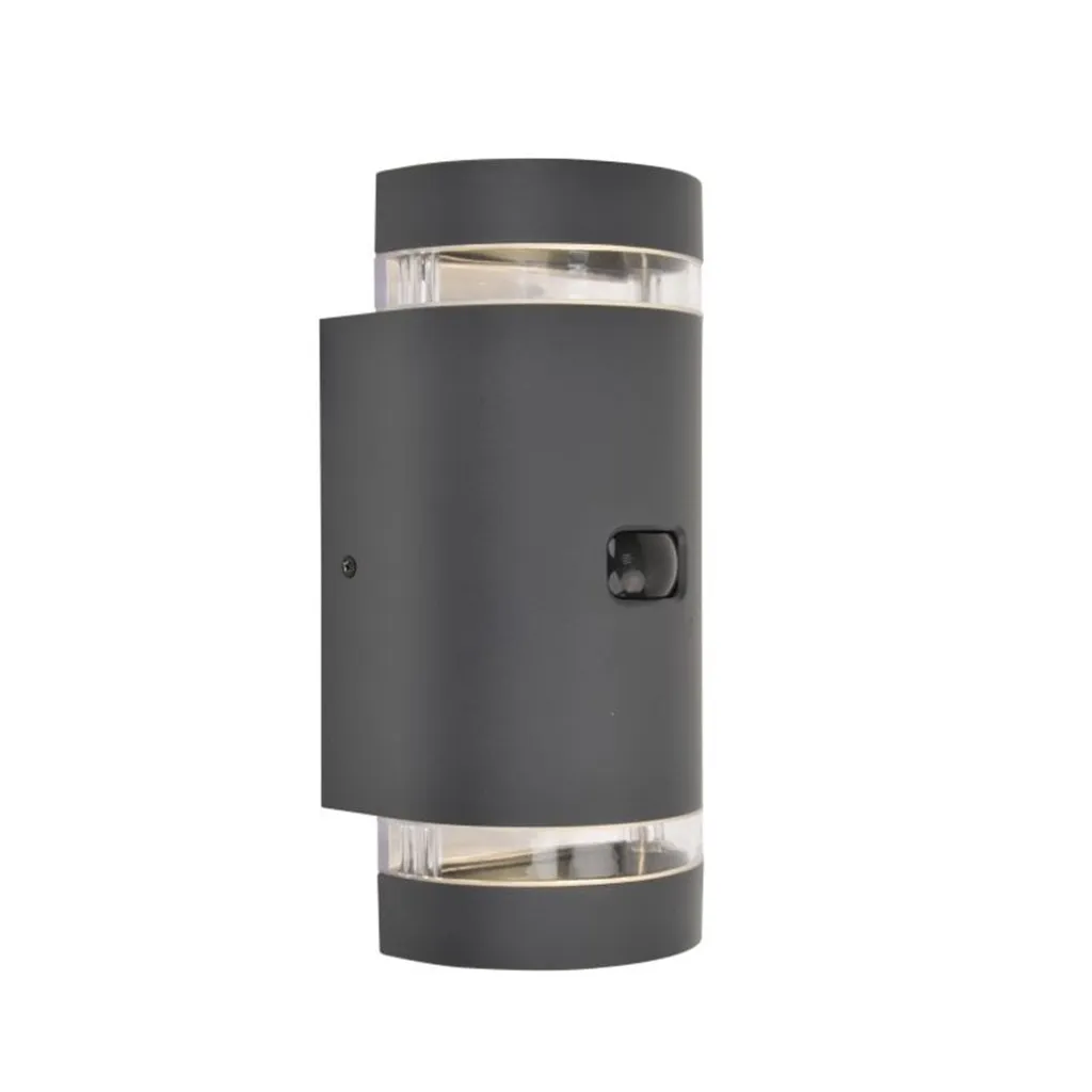 Applique Lutec FOCUS Gris-Blanc avec Détecteur 2xGU10 IP44 Aluminium