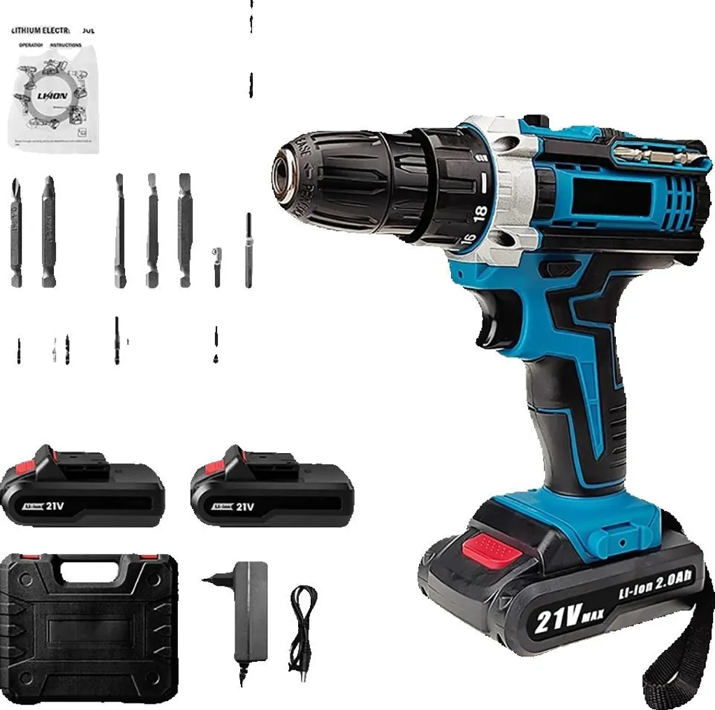 Perceuse sans fil 32Nm : finissez vos travaux sans panne (2 batteries)