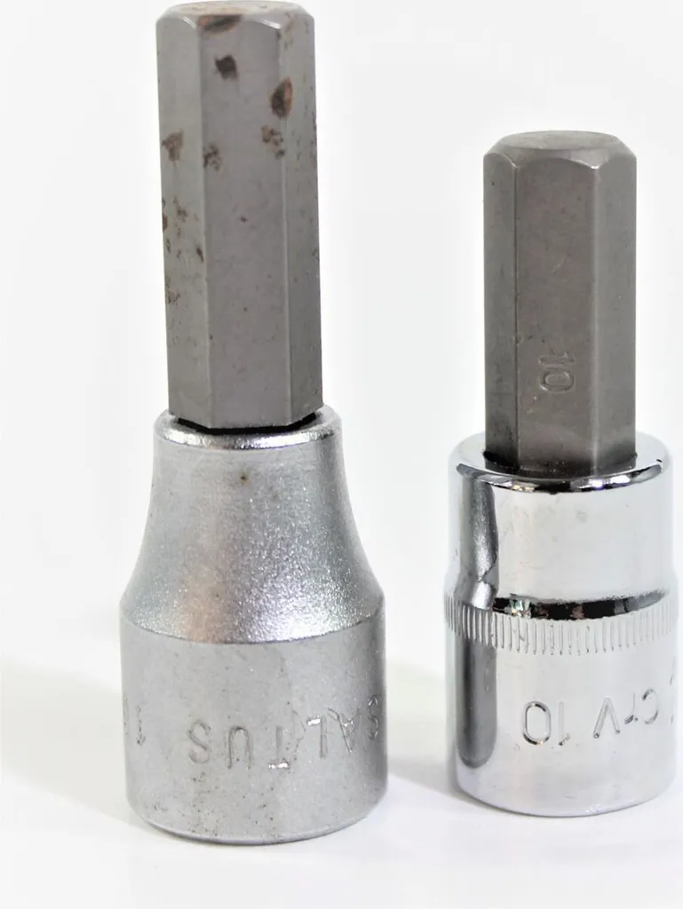 2 x SALTUS 5121 Bussola 3/8" Esagono Incassato 10mm - Qualità Solingen