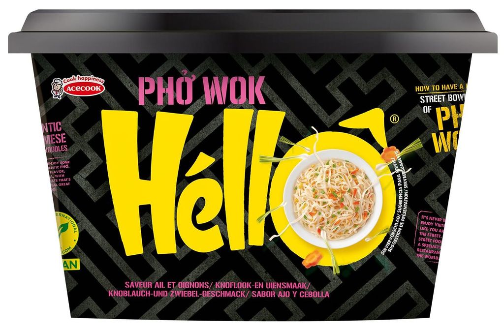 HELLO PHO WOK Instantreisnudeln Knoblauch Zwiebel - 76 Produktbild 