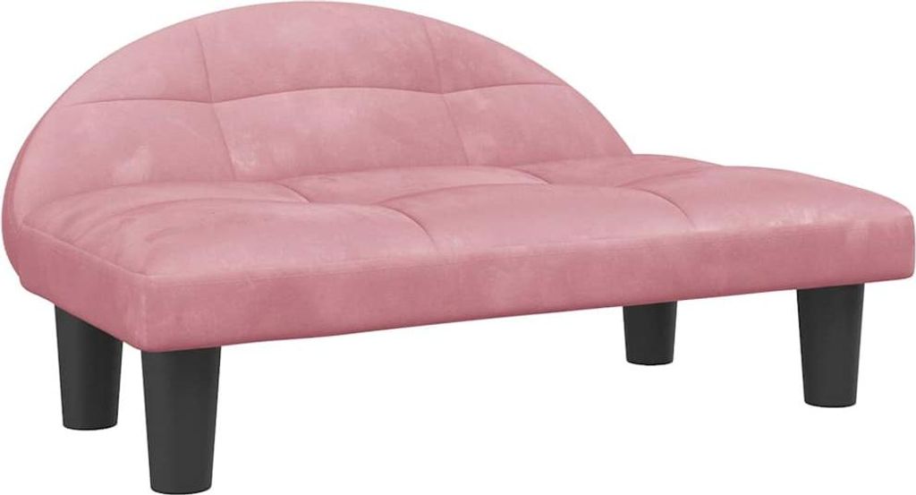 vidaXL Hundebett Rosa 70x52x30 cm Samt