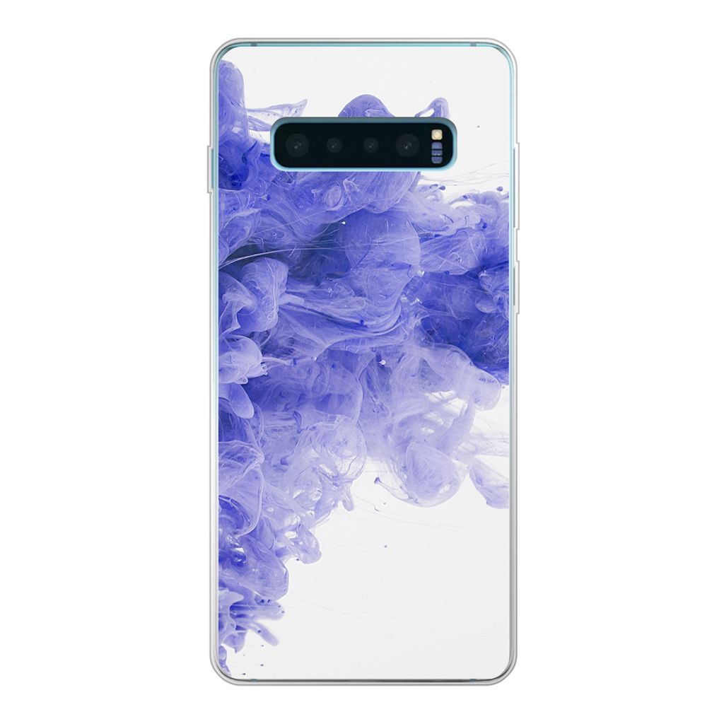 MuchoWow Handyhülle Schutzhülle Hülle für Samsung Galaxy S10 Lite Tinte - Lila - Abstrakt Silikon Softcase Handy Hülle - Schutz