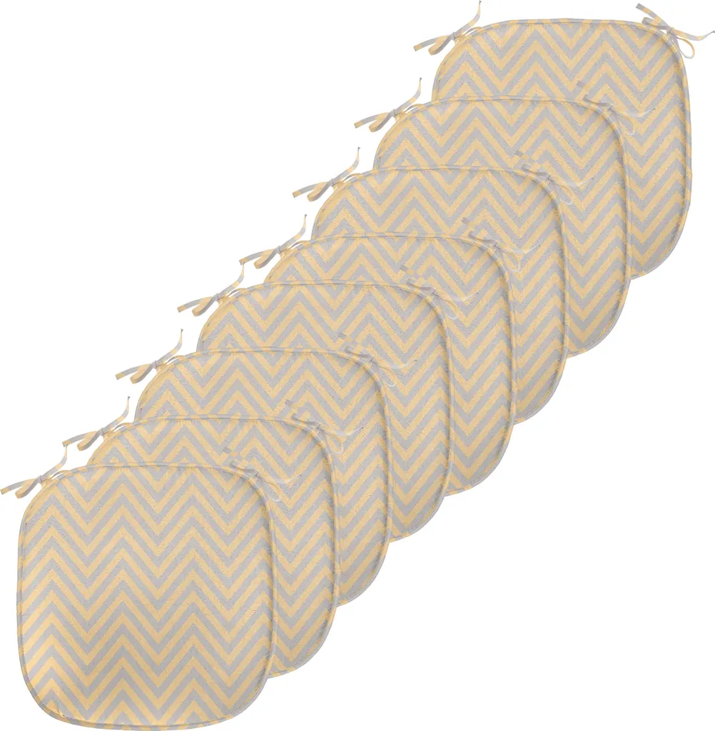 Coussin de Chaise Imperméable Lot de 8 Galettes Décoratives 40x40 cm