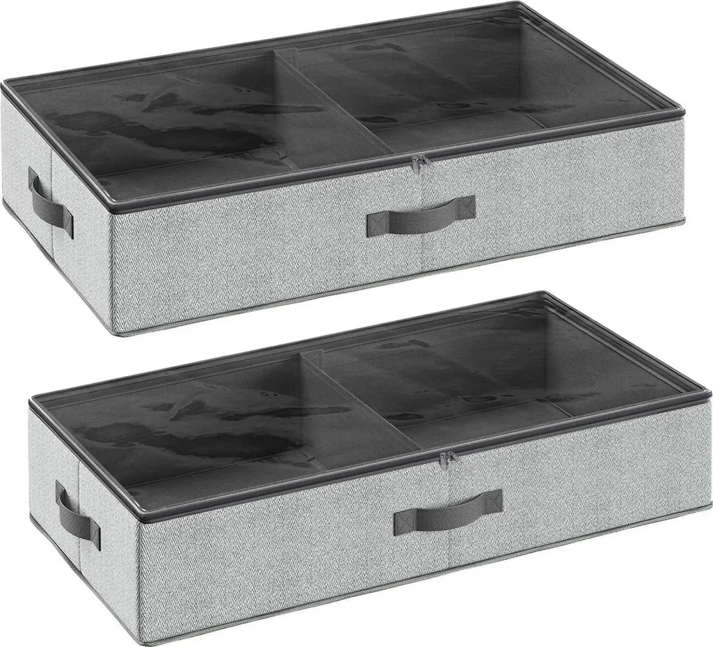 Solution gain de place : 2 commodes sous lit anti-poussière et zip