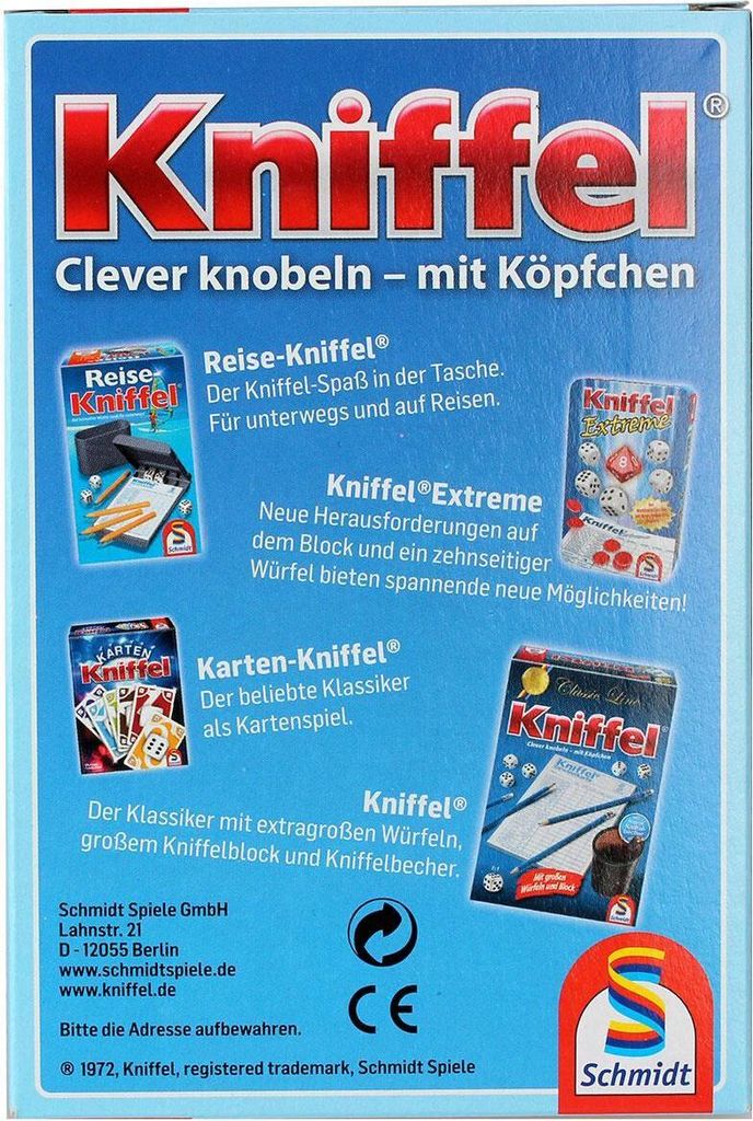 Schmidt Spiele 49039 - Kniffel blok, 3 ďalšie bloky na 1440 Obrázok produktu 6