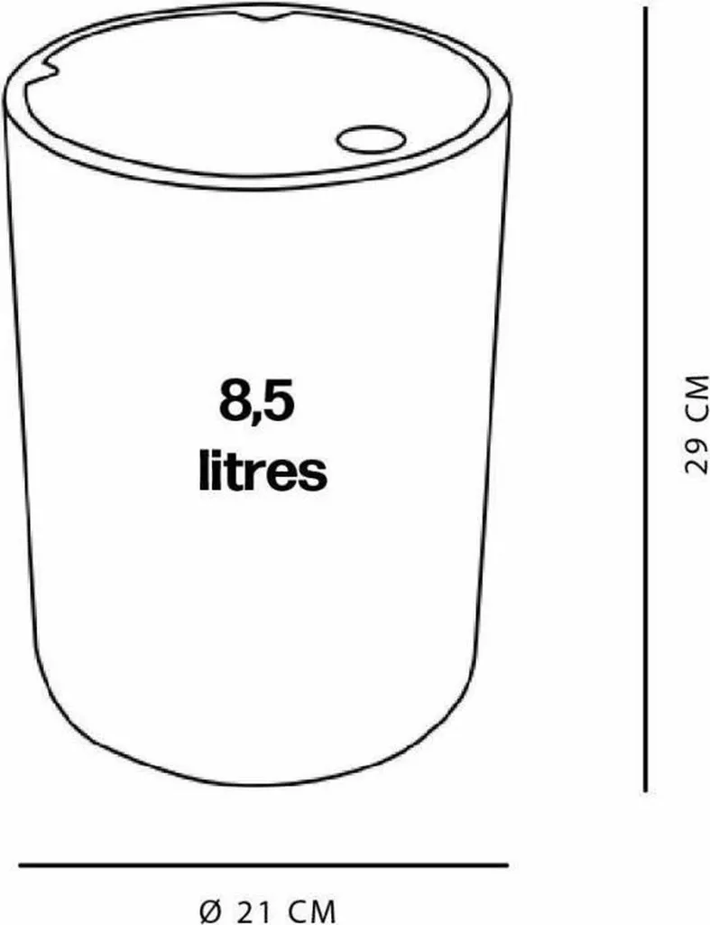 Cestino Today Utility Verde 21x29cm - Accessorio Bagno e Ufficio 8.5L - 4