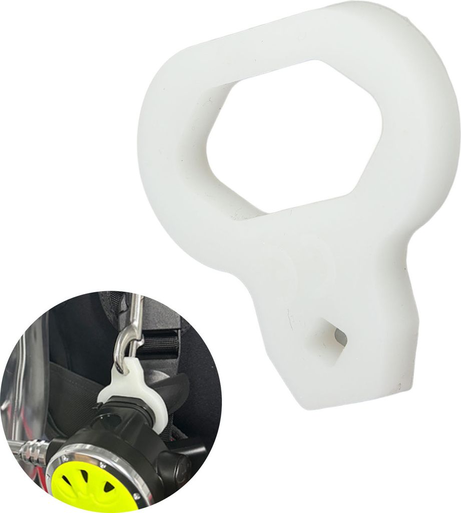 Tauchen zweite Stufe Regulator Clip Kreis Schnellspanner Nacht leuchtende Tauchen Clip für Scuba-Zubehör blau