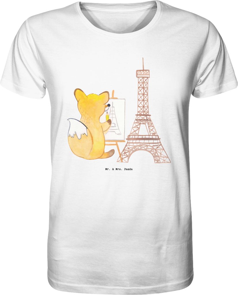 Mr. & Mrs. Panda T-Shirt Herren Fuchs Urban sketching Größe XL - Weiß - Geschenk, Shirt, Künstler, Tshirt, Männer-T-Shirt, Oberteil, Malen, Ze...