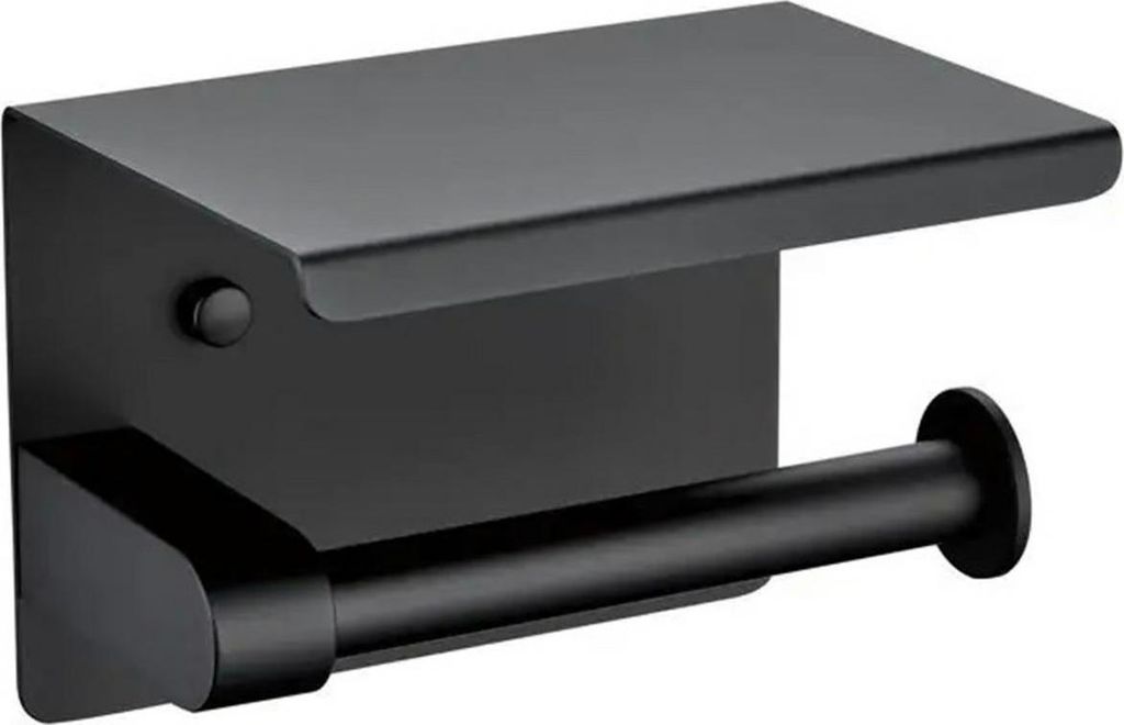 APT AG887 Porte-papier hygiénique avec tablette noir Image du produit 