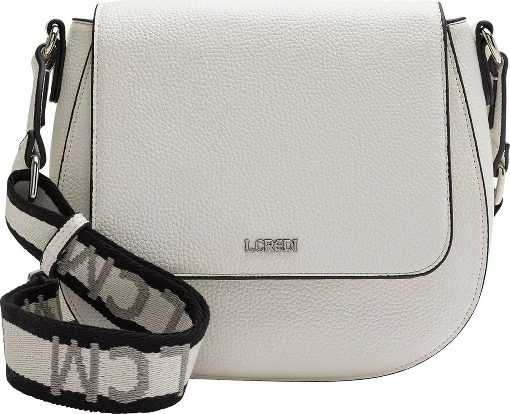 Sac à Épaule Janina L.CREDI Blanc en Simili Cuir avec Rabat Magnétique