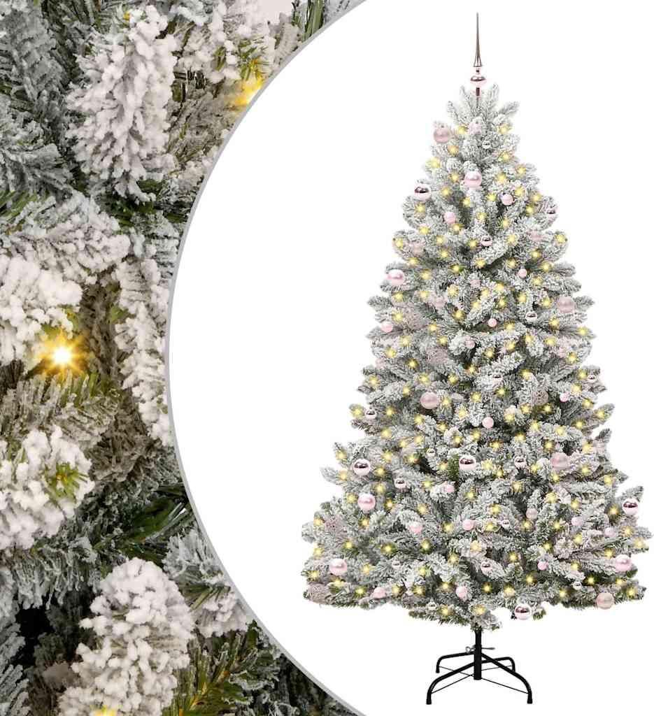 "2026 MODERNE" Künstlicher Weihnachtsbaum - Grün und Weiß 240 cm PVC und Metall - Christbaumschmuck CC9383204