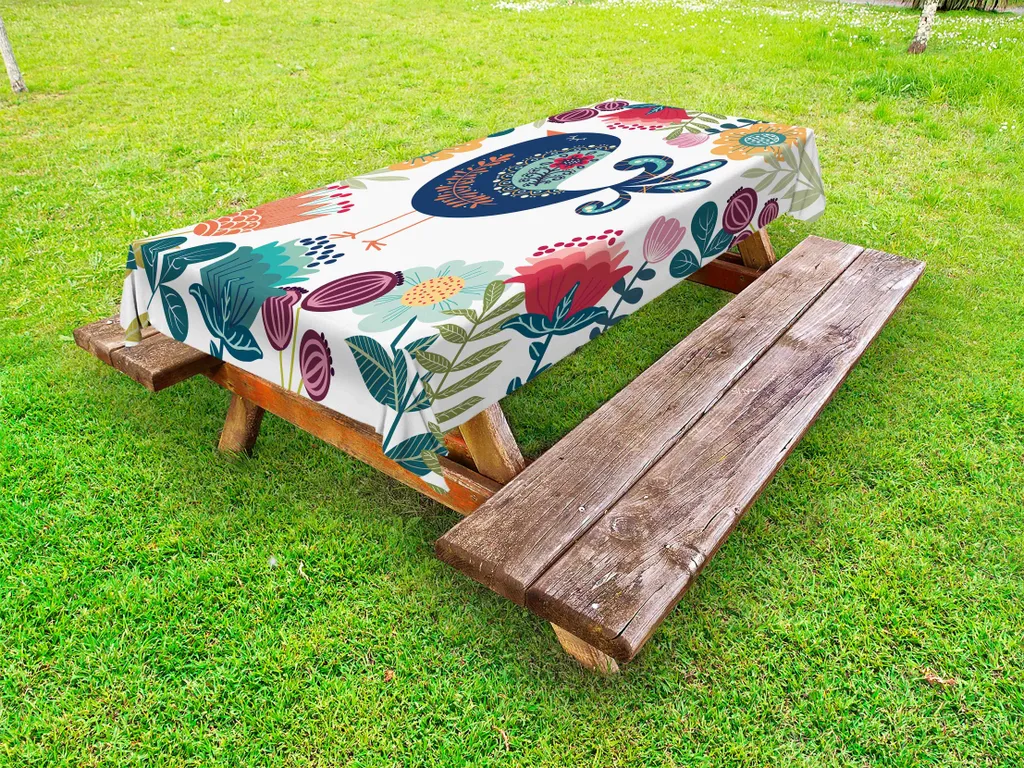 Tovaglia Pic-nic ABAKUHAUS 145x265 Stile Scandinavo Blu Notte Bird