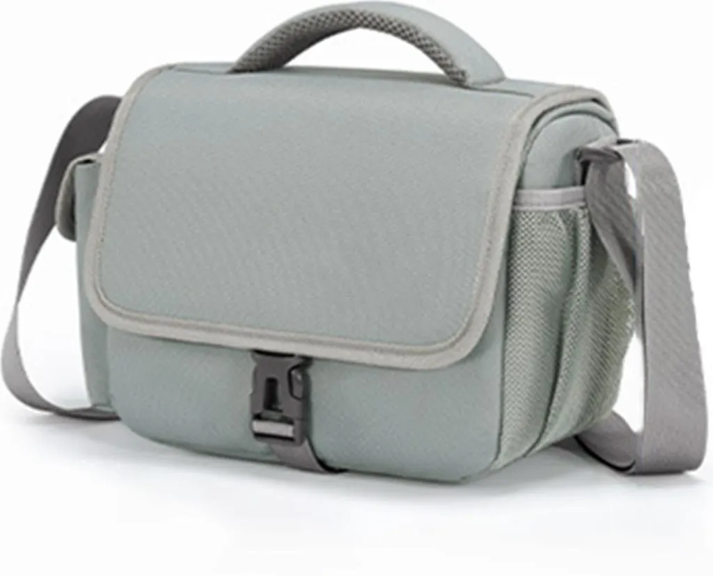 Borsa Fotografica Grigia Multifunzionale: Elegante e Portatile per Viaggi