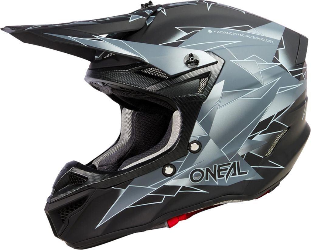 Oneal 5Series Polyacrylite Surge Motocross Helm, schwarz/grau, 2XL (63/64)