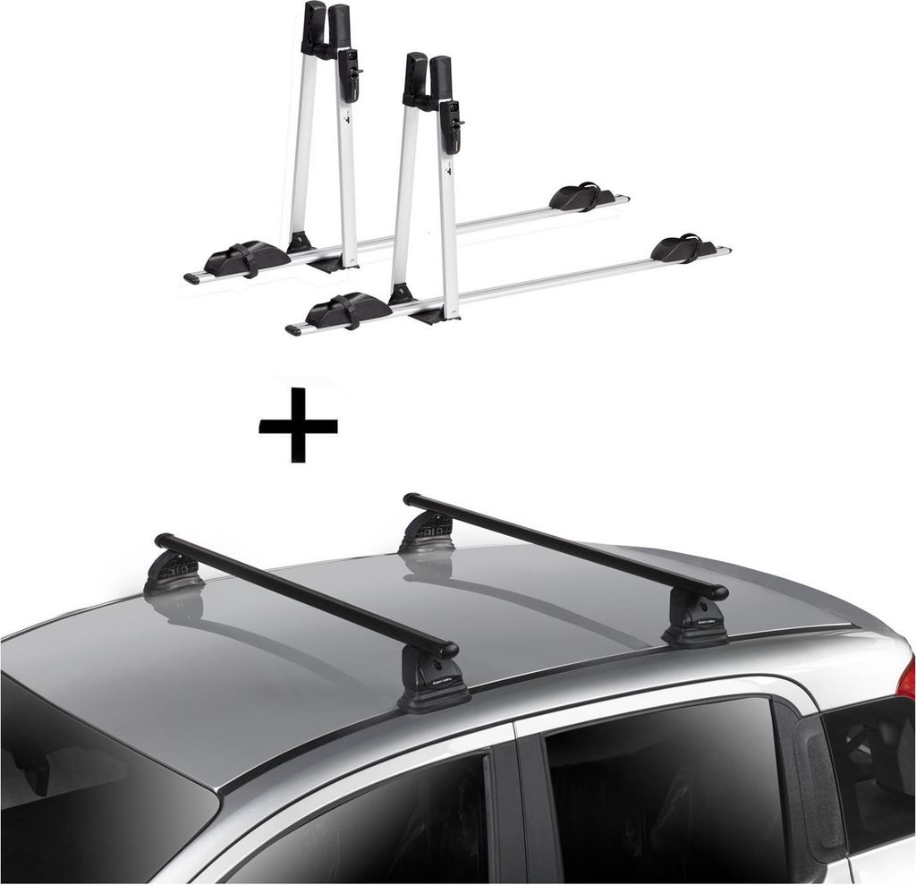2x VDP Fahrradträger ALU Premium + Dachträger VDP EVO Stahl kompatibel mit Bmw Serie 3 Coupè (E90) 3 Türer 2006-2014