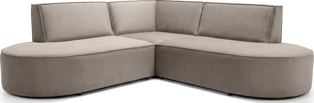 Ecksofa 3-Sitzer im Loft-Stil – Skandi-Design – Universelle L-Form Wohnlandschaft – Freistehend – inkl. 2 Dekokissen - 223 × 223 × 73 cm ...