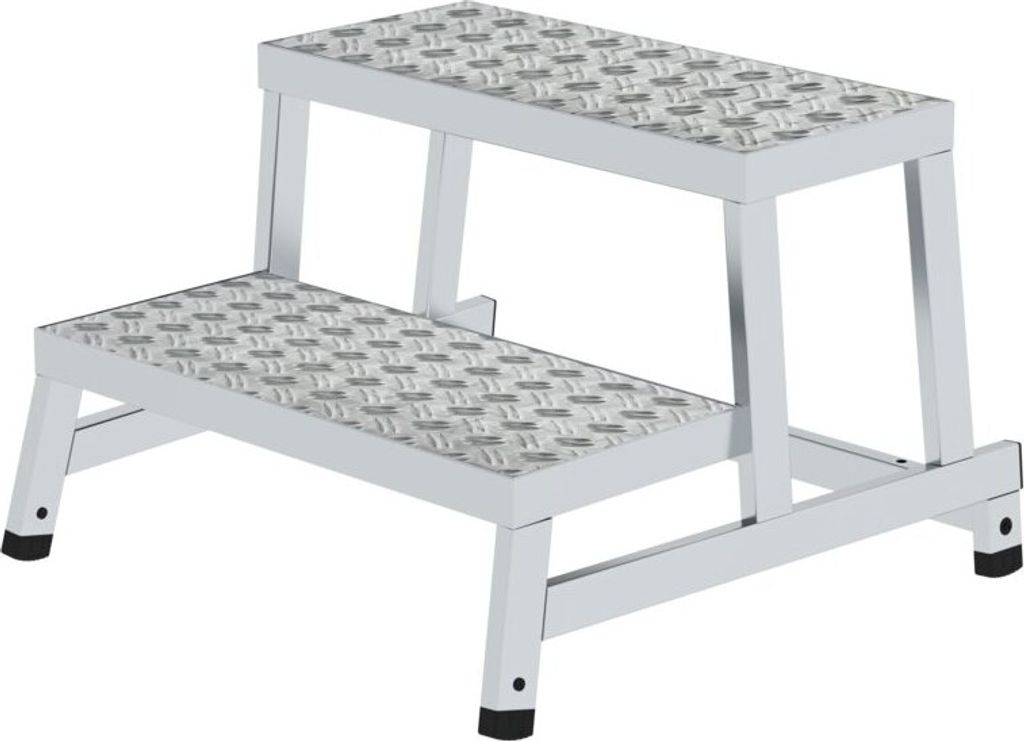 Arbeitspodest modular | Grundmodul | Aluminium-Warzenblech Produktbild 