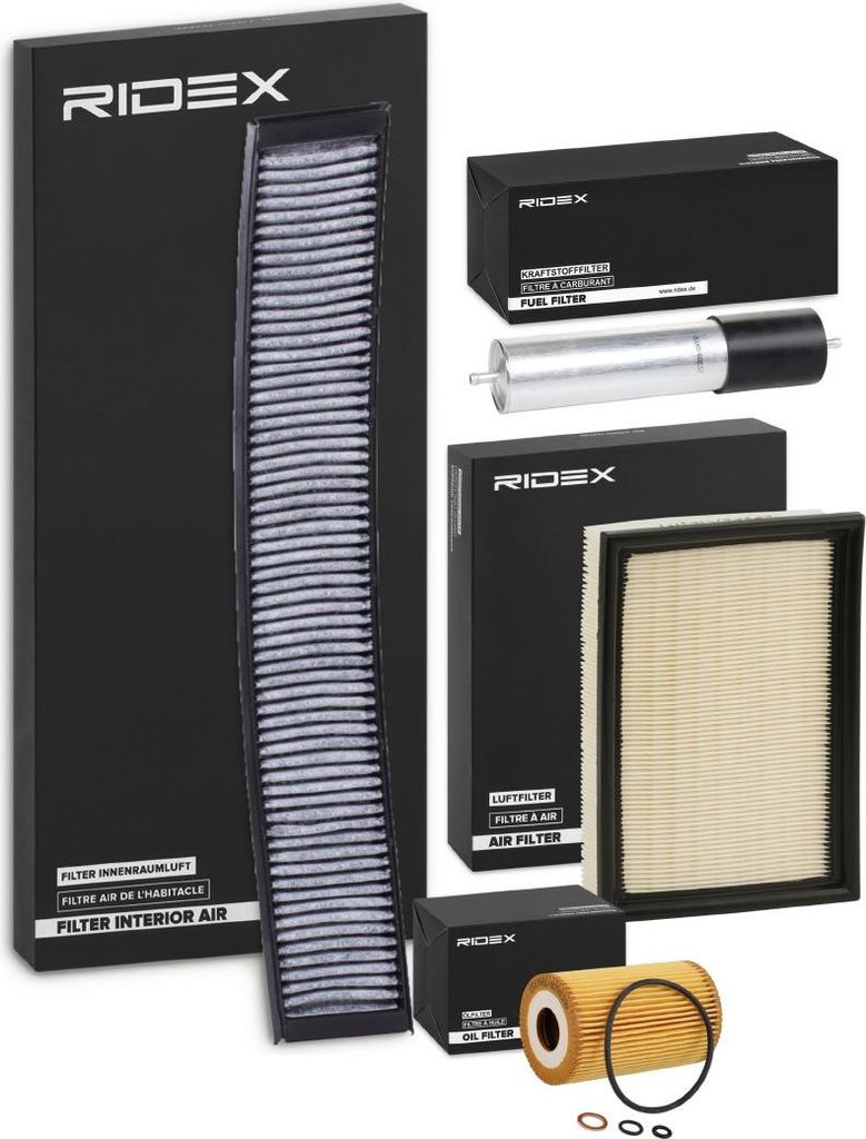 RIDEX Filterset Inspektionspaket Filtersatz für BMW 3 Limousine (E46) 3 Touring (E46) 3 Coupe (E46)