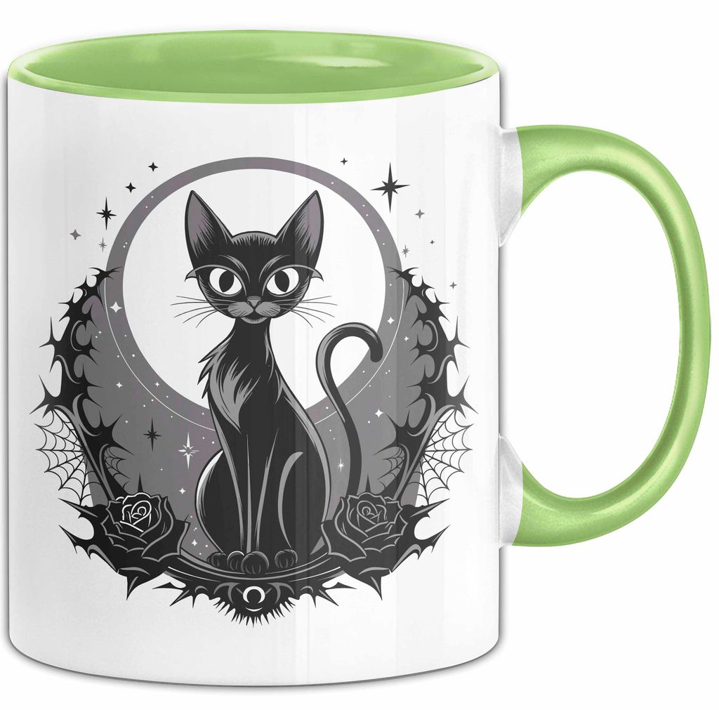 Goth Fan Tasse Geschenkidee für Freunde düsterer Ästhetik (Grün)