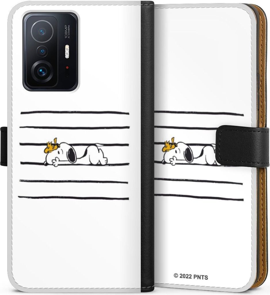 DeinDesign Klapphülle für Xiaomi 11T 5G Handytasche Lederhülle Tasche Hund Peanuts Snoopy
