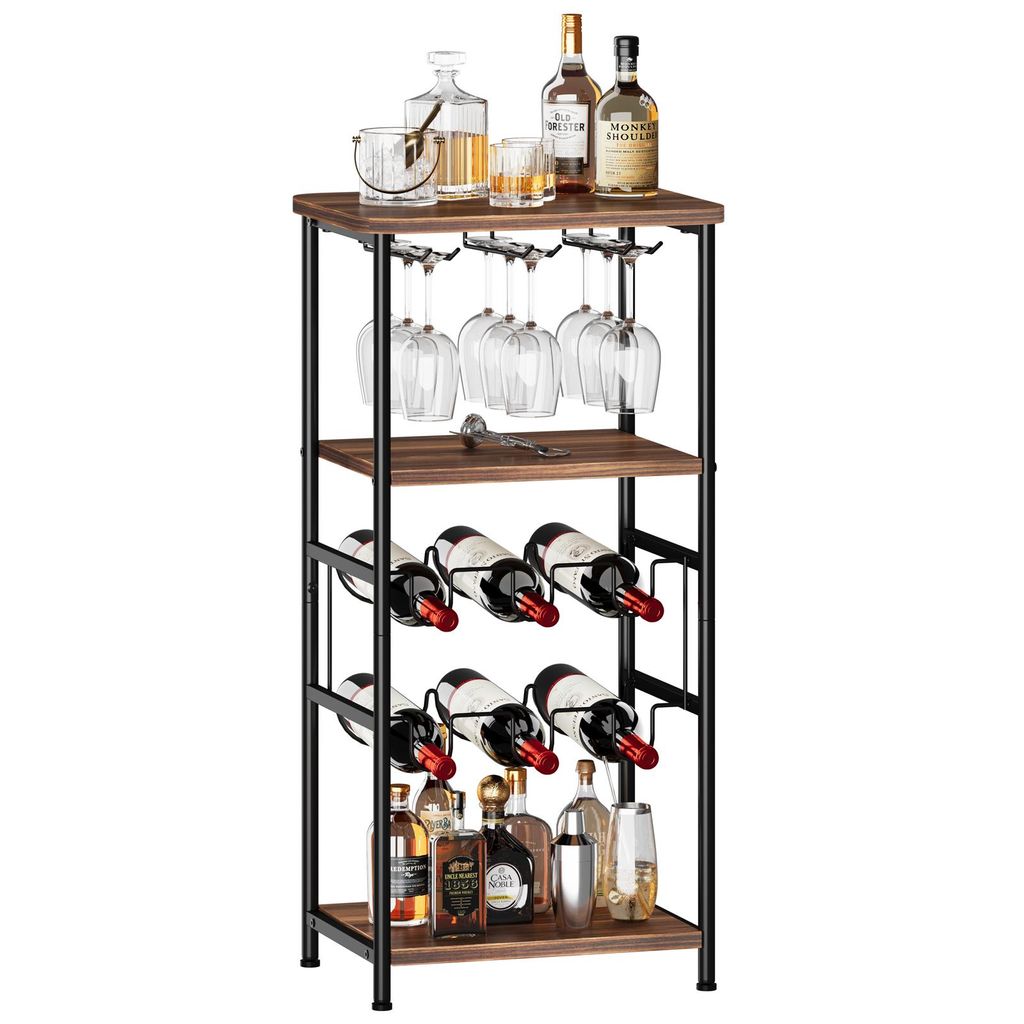 Iropro Casier à vin sur pied à 5 étages avec support pour Image du produit 