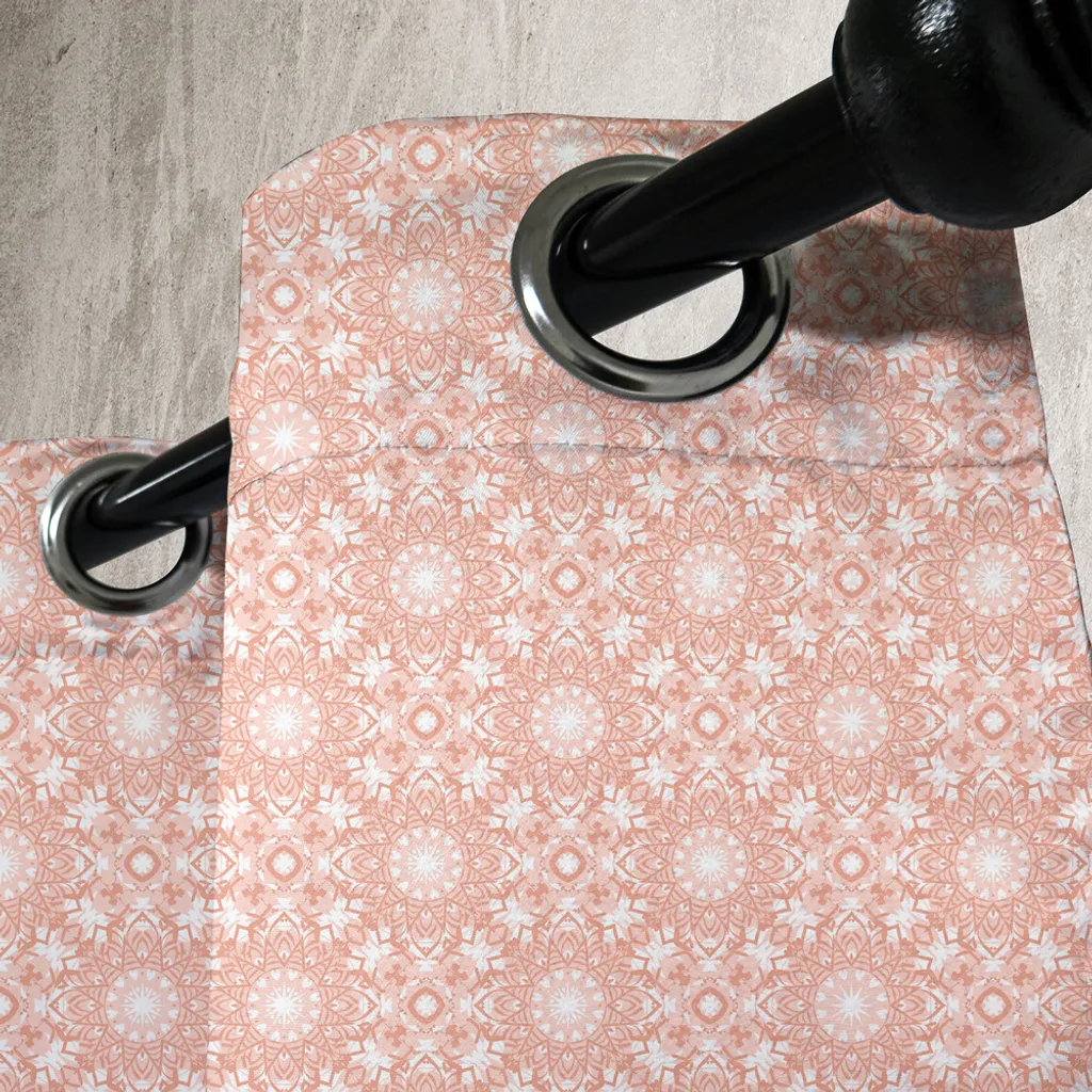 ABAKUHAUS Tende Flourish Mandala Corallo | 2 Pannelli 280x245 cm - 3