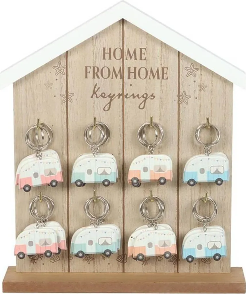 Lot de 32 Porte-clés Caravane Multicolores pour Camping et Vacances