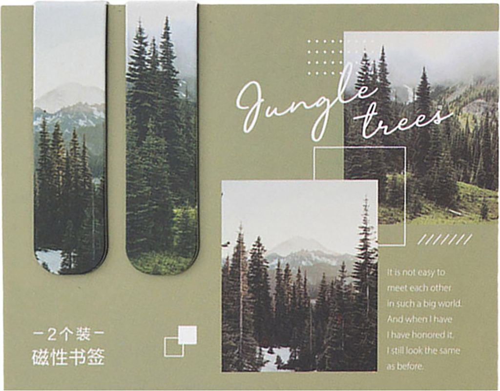 2 magnetische Lesezeichen, romantische Wolkenhimmellandschaft, einfacher und literarischer Lesezeichenclip für Buchliebhaber, süßer Buchseitenma...