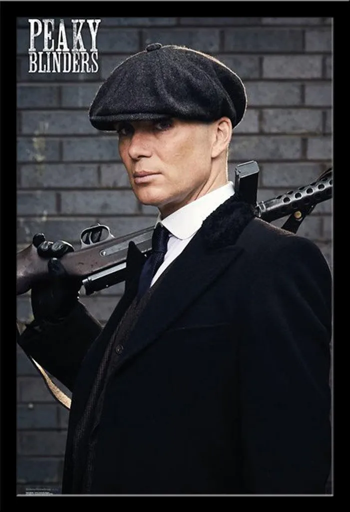 Maxi Poster Peaky Blinders Tommy Shelby + Cornice Rimovibile Nera MDF