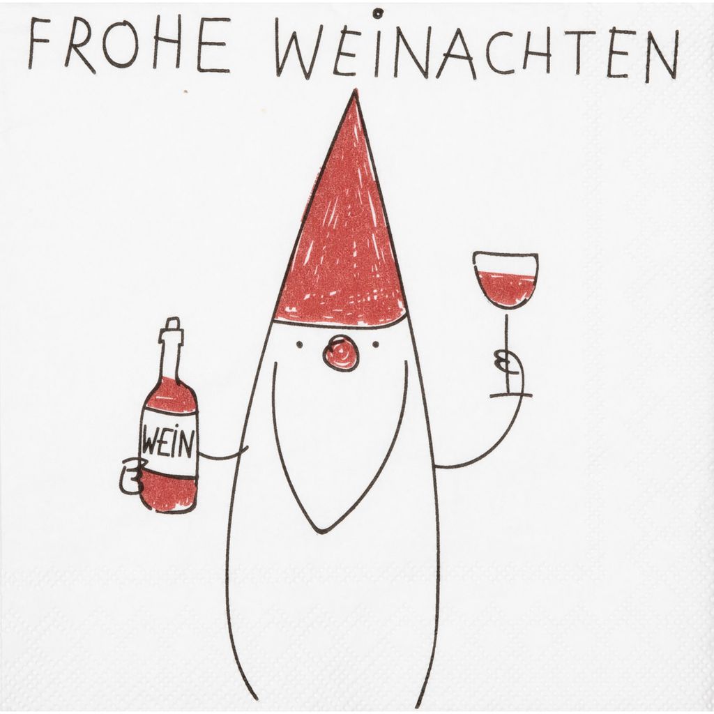 Räder Cocktailserviette 25x25cm, Frohe Weihn. Santa Produktbild 