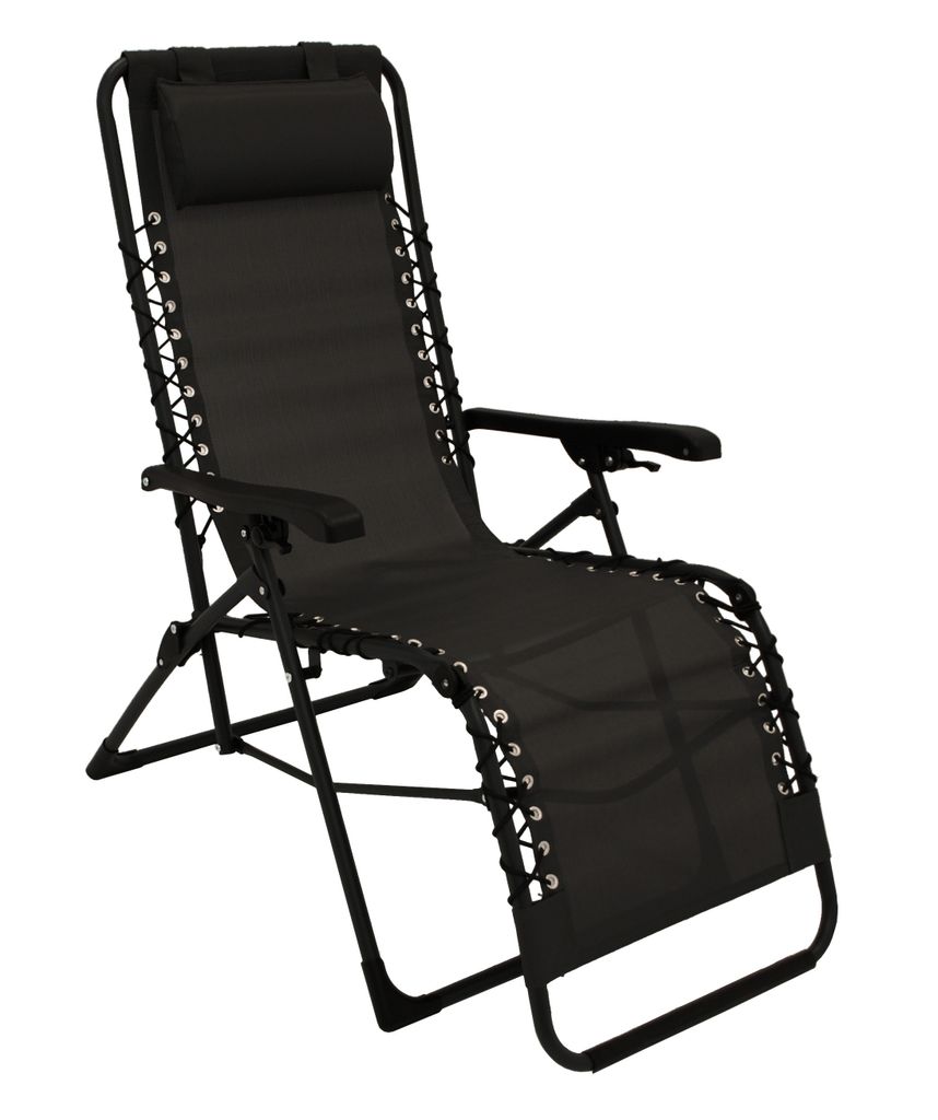 DEGAMO Relaxsessel NIZZA, Metall schwarz Bezug schwarz, Produktbild 