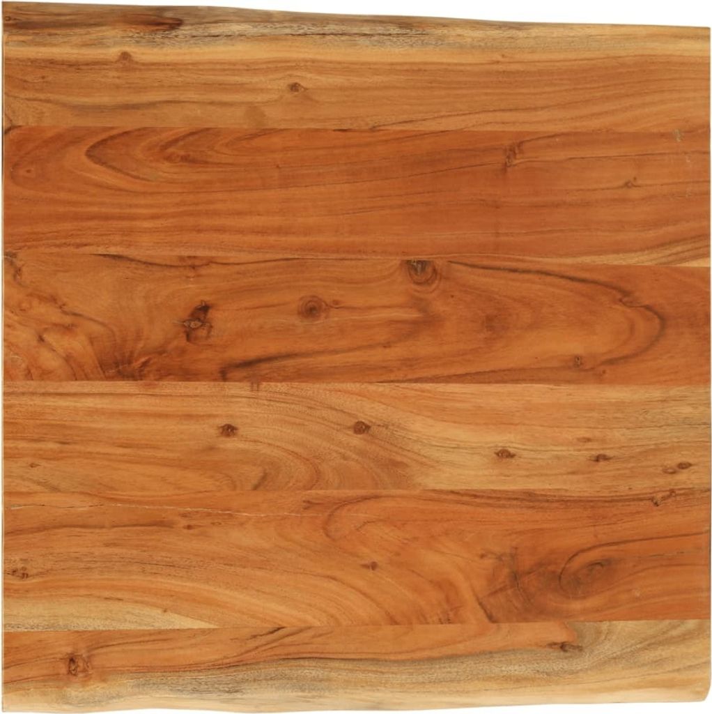 Tischplatte 40x40x3,8cm Quadratisch Massivholz Akazie Baumkante