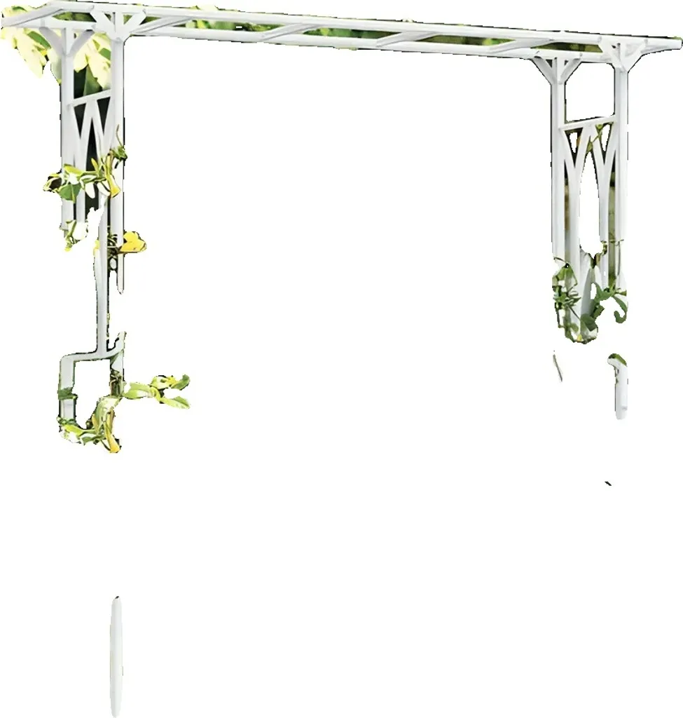Arc de jardin en métal blanc montage facile structure pour rosiers