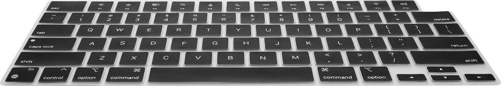 kwmobile Silikon Tastaturschutz für Apple Macbook Pro 14.2 2024 M4 A3112 / A3185 / A3401 - QWERTY US Keyboard Cover Abdeckung - Schwarz