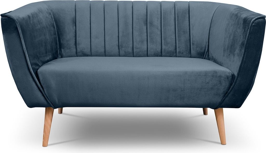 BETTSO 2 sizer Sofa im skandinavischen Stil PIK 2 MON77 Navy Blau Dunkelblau Marineblau