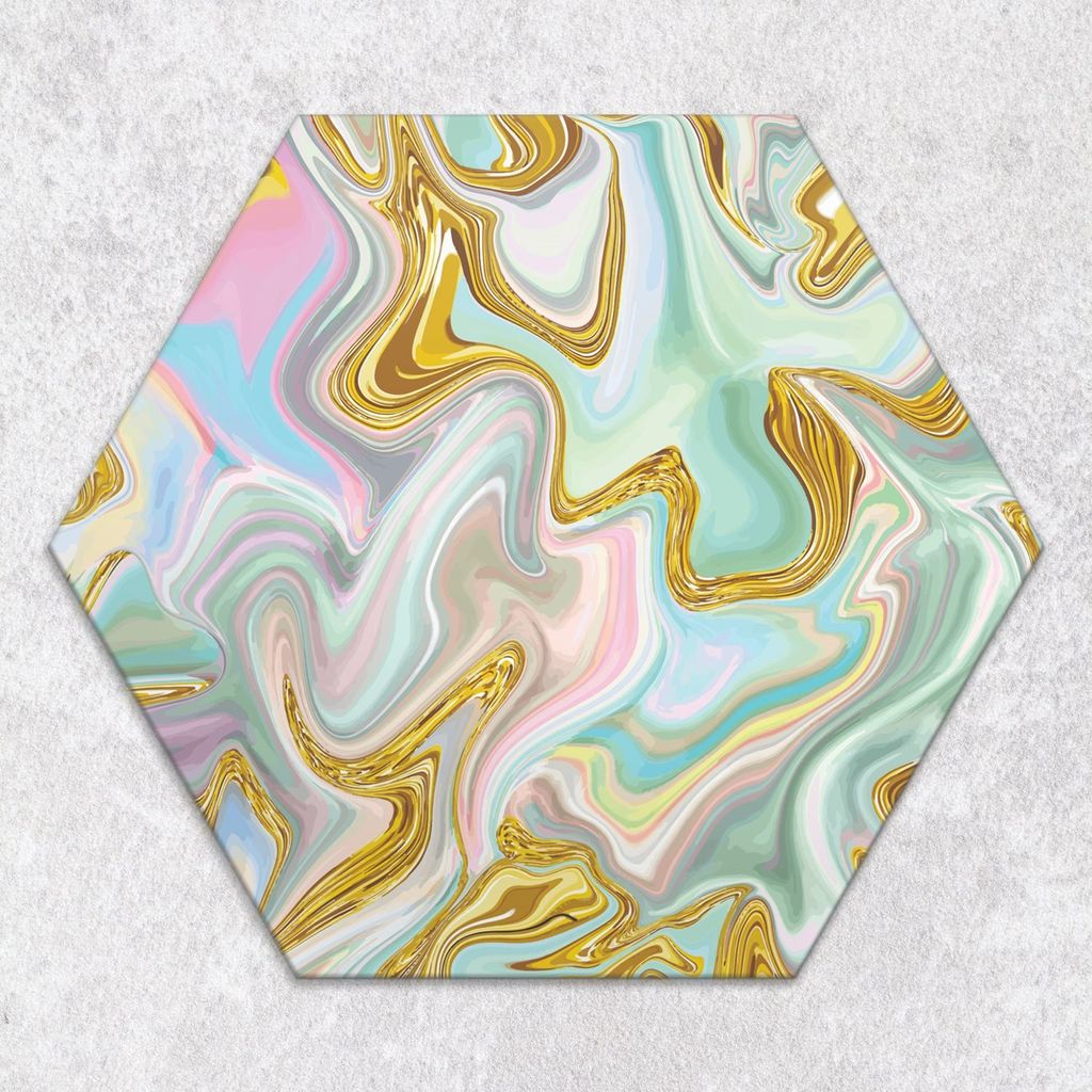 Glas-Herdabdeckplatten Glaskeramikkochfeld-Abdeckung Spritzschutz Glas Hexagon Schneidebrett 40 cm Marmor