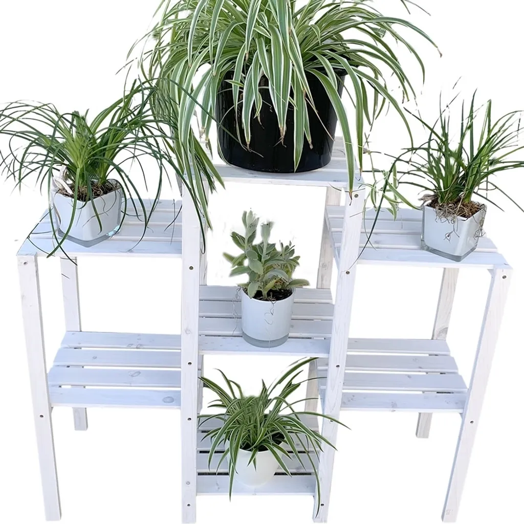 Étagère à fleurs bois blanc : rangez vos plantes sans encombrer le sol