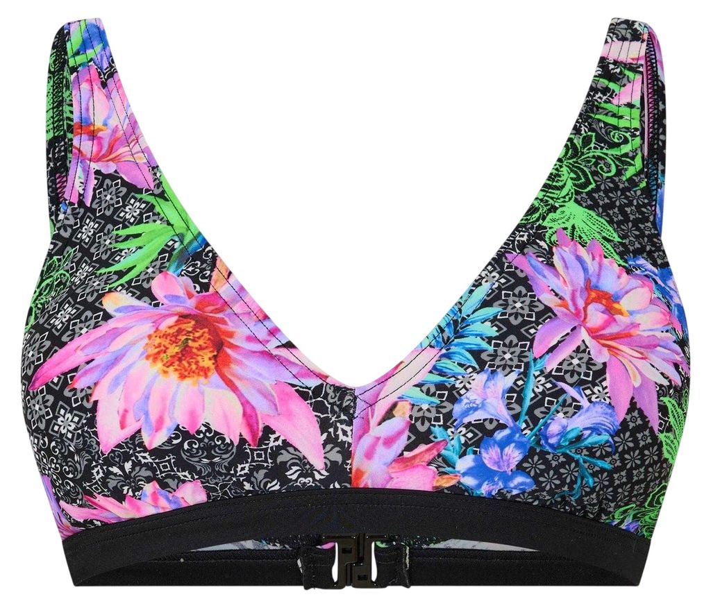 Zoggs - Bikini Oberteil für Damen, V-Ausschnitt GT20578 (42 DE) (Bunt)