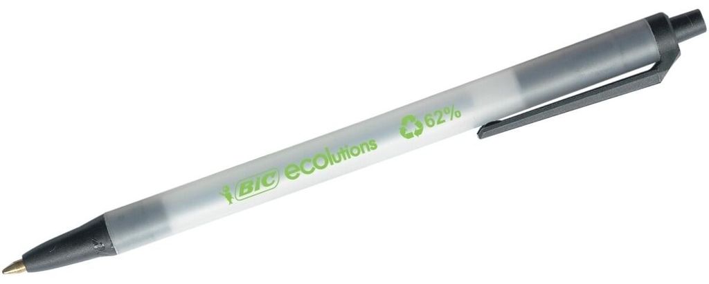 BIC Clic Stic, Schwarz, Schwarz, Weiß, Kunststoff Produktbild 