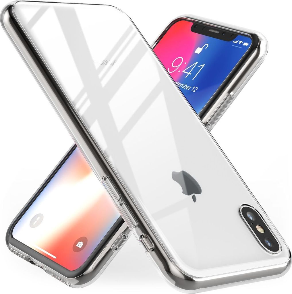 NALIA Hartglas Handyhülle für iPhone XS Max, Schutz Case Cover Tasche Bumper Schale