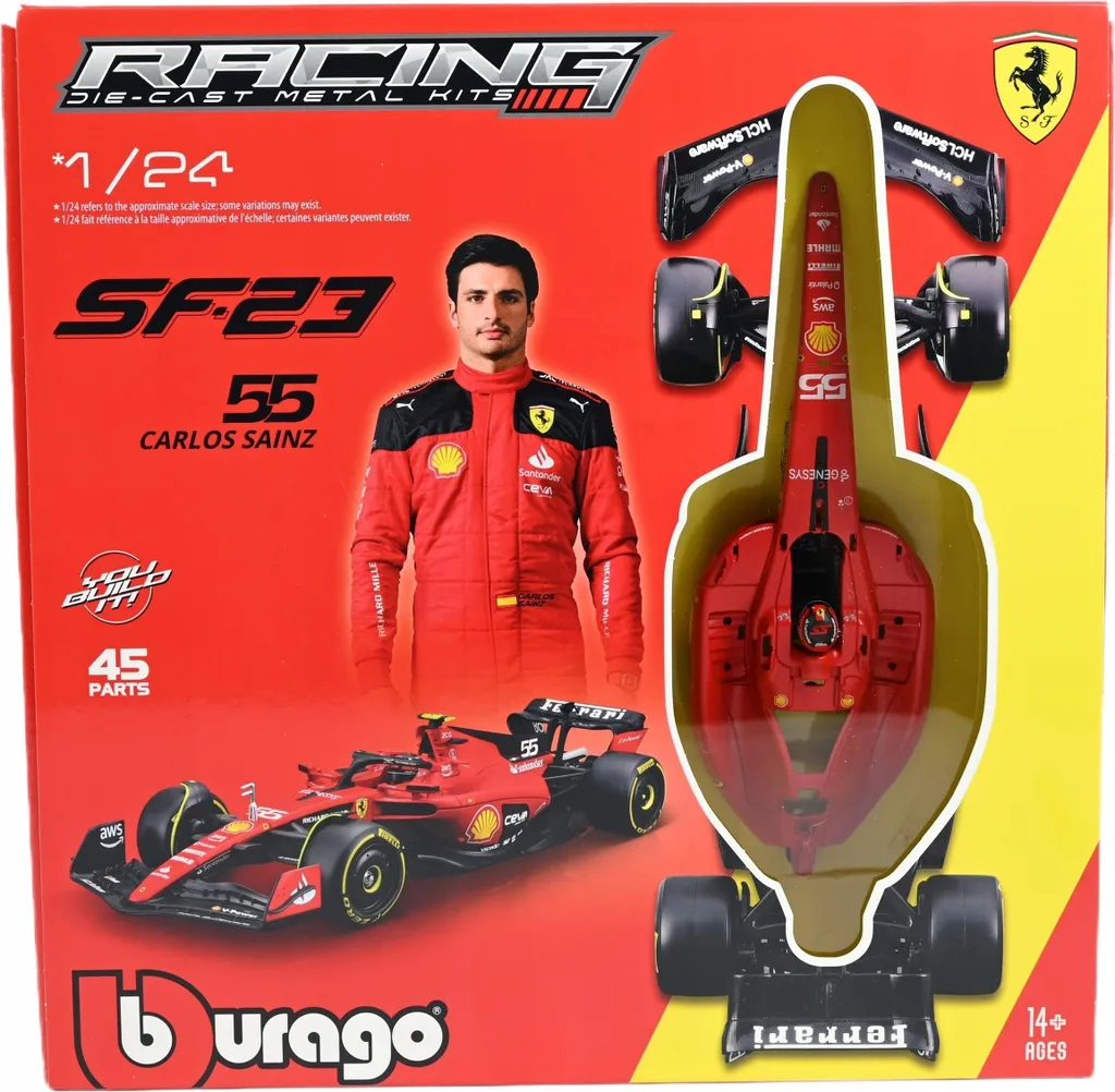 Bburago 26852 Voiture Miniature de Collection Rouge Échelle 1/24 pour Fans