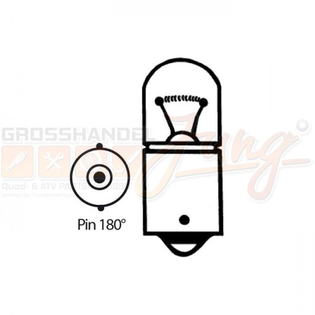 Glühlampe 12V3W, Ba9s, Pin 180° Ø=9x23 mm, Produktbild 