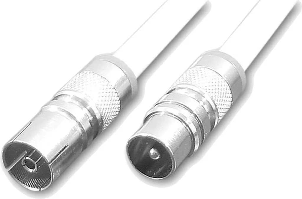 Câble coaxial TV 1,5 mètre blindé 120dB pour réception TNT et HD