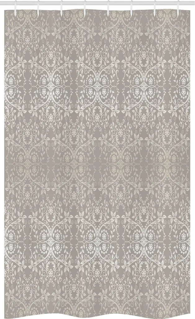 Tenda da Doccia 120x180 ABAKUHAUS Tessuto Antimuffa Paisley Grigio