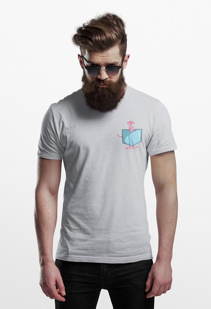 D&B Uni Polo PO00025 Pink Panther Pocket Grau-Größe 3XL